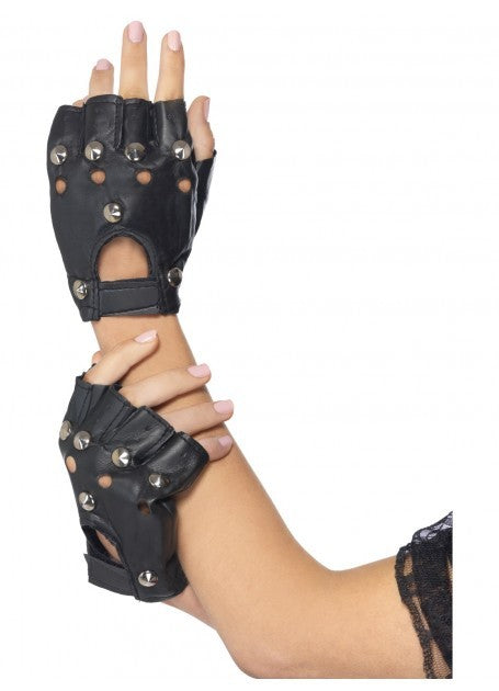 Black Punk Gloves - One Size